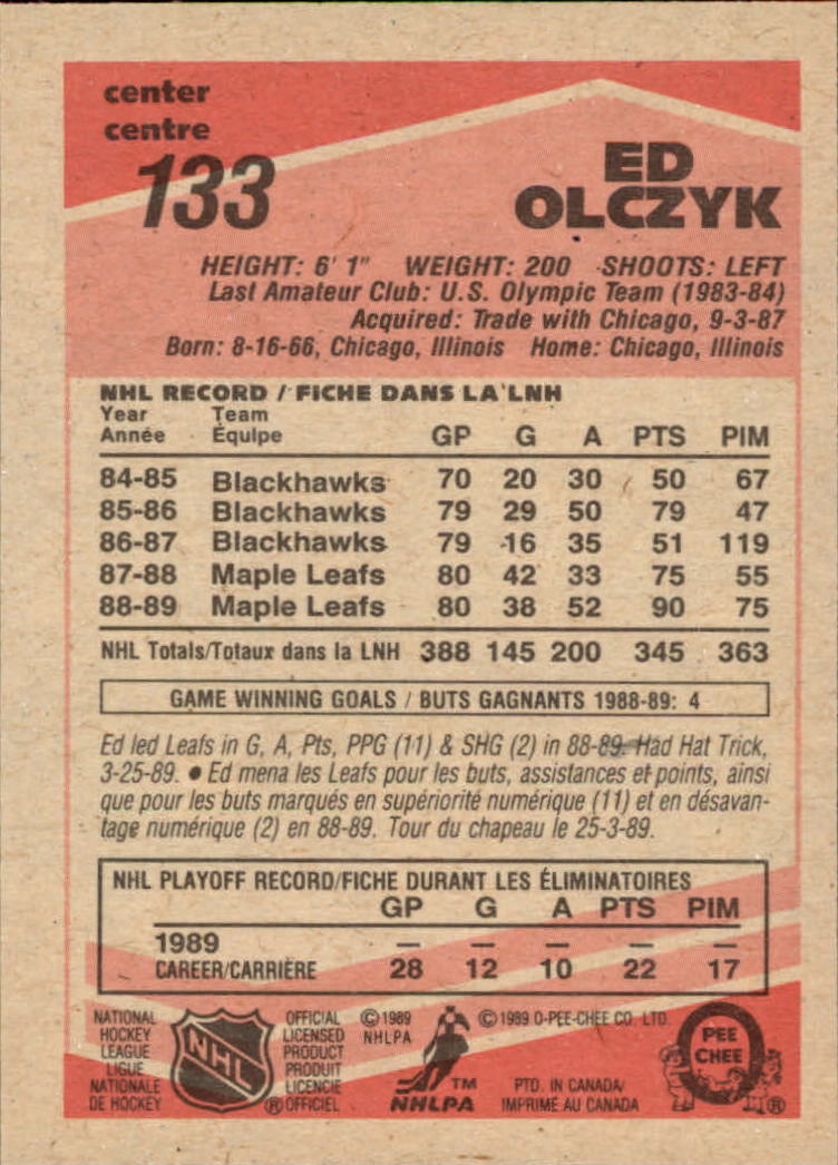 1989/1990 O-Pee-Chee Hockey Part 1 Main Set Cards #1 - #165 Rookies and Veterans - Picture 265 of 327