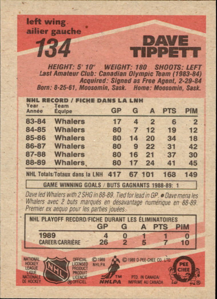 1989/1990 O-Pee-Chee Hockey Part 1 Main Set Cards #1 - #165 Rookies and Veterans - Picture 267 of 327