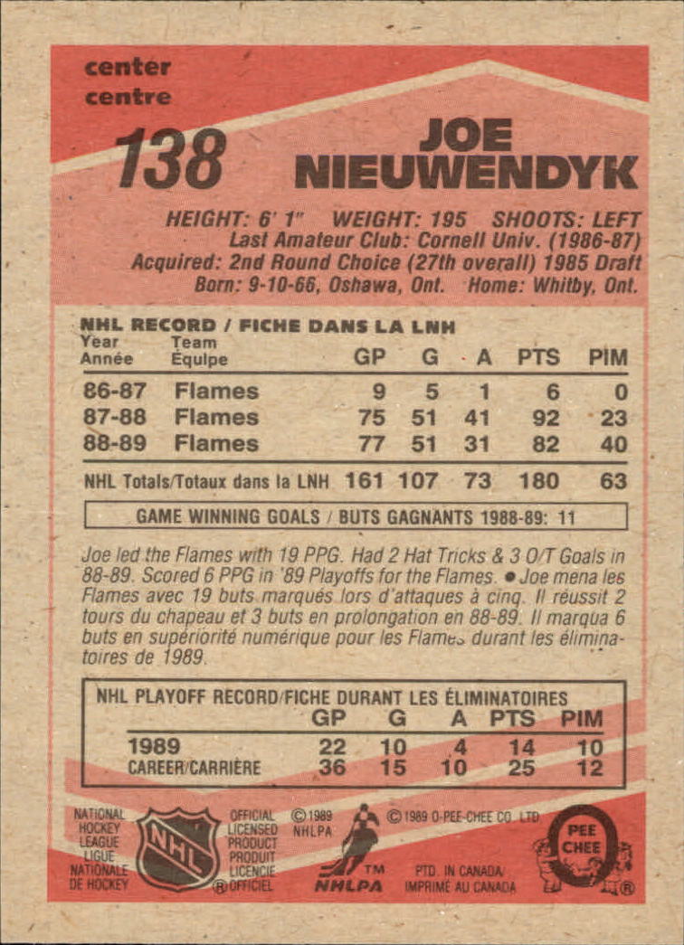 1989/1990 O-Pee-Chee Hockey Part 1 Main Set Cards #1 - #165 Rookies and Veterans - Picture 275 of 327