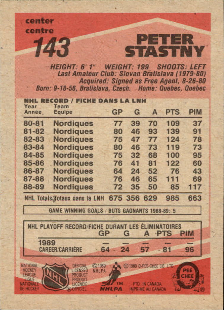 1989/1990 O-Pee-Chee Hockey Part 1 Main Set Cards #1 - #165 Rookies and Veterans - Picture 285 of 327