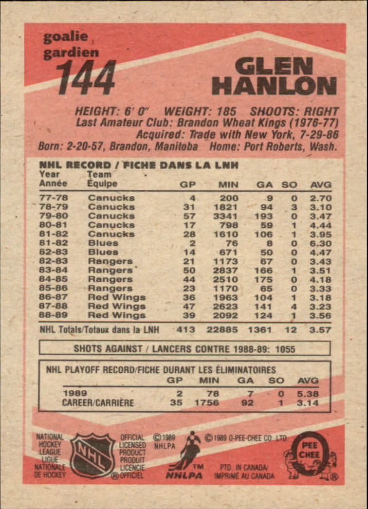 1989/1990 O-Pee-Chee Hockey Part 1 Main Set Cards #1 - #165 Rookies and Veterans - Picture 287 of 327