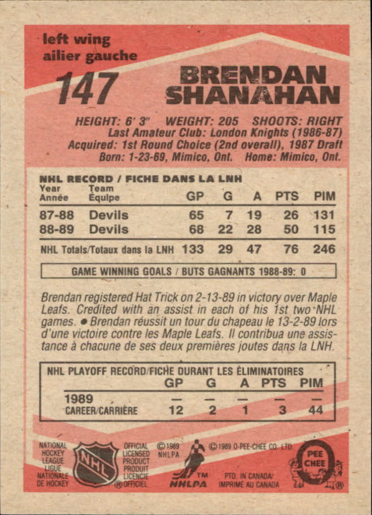 1989/1990 O-Pee-Chee Hockey Part 1 Main Set Cards #1 - #165 Rookies and Veterans - Picture 293 of 327