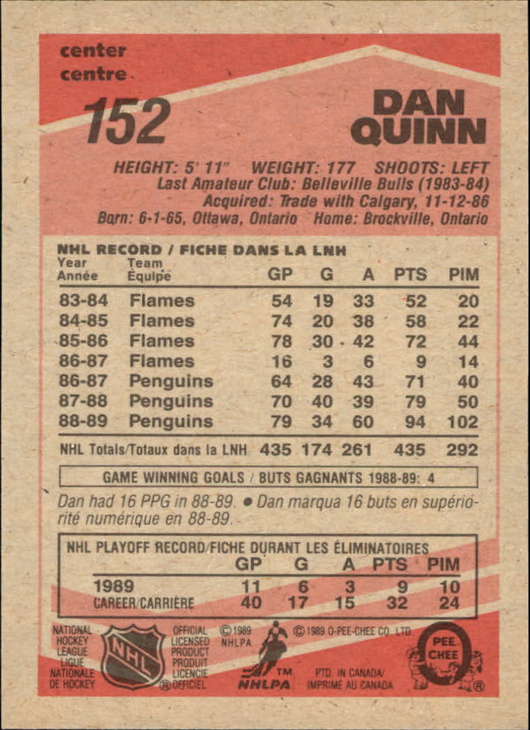 1989/1990 O-Pee-Chee Hockey Part 1 Main Set Cards #1 - #165 Rookies and Veterans - Picture 303 of 327