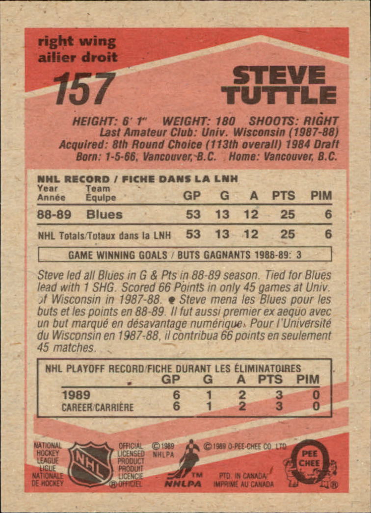 1989/1990 O-Pee-Chee Hockey Part 1 Main Set Cards #1 - #165 Rookies and Veterans - Picture 311 of 327