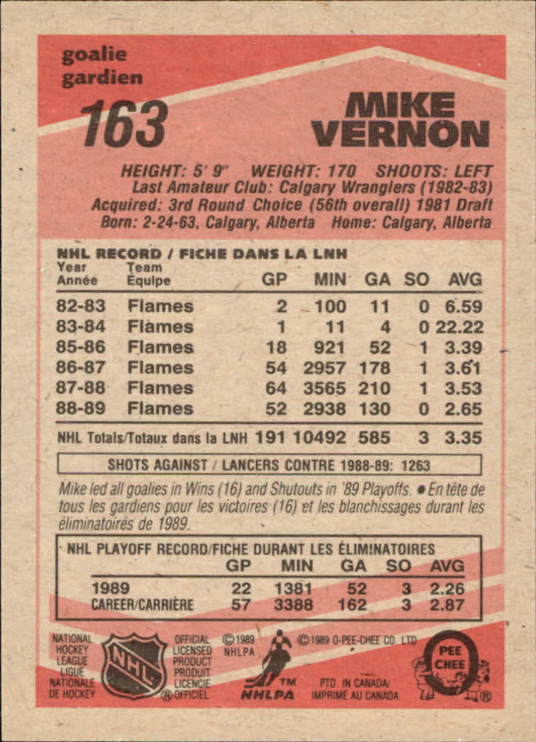 1989/1990 O-Pee-Chee Hockey Part 1 Main Set Cards #1 - #165 Rookies and Veterans - Picture 323 of 327