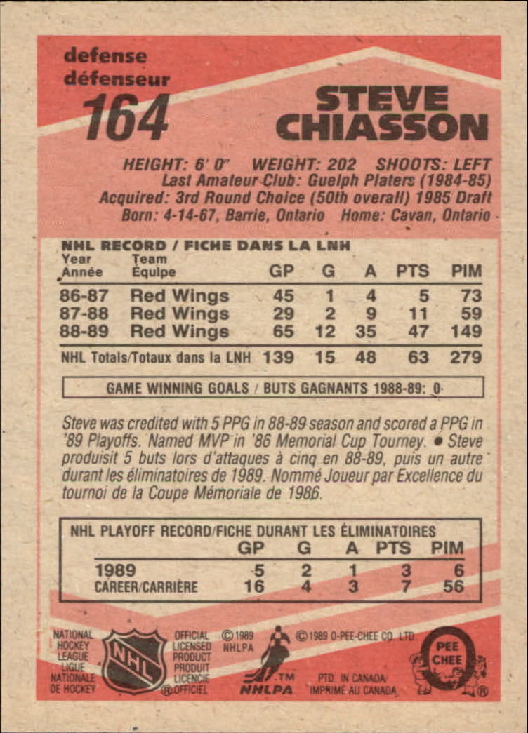 1989/1990 O-Pee-Chee Hockey Part 1 Main Set Cards #1 - #165 Rookies and Veterans - Picture 325 of 327