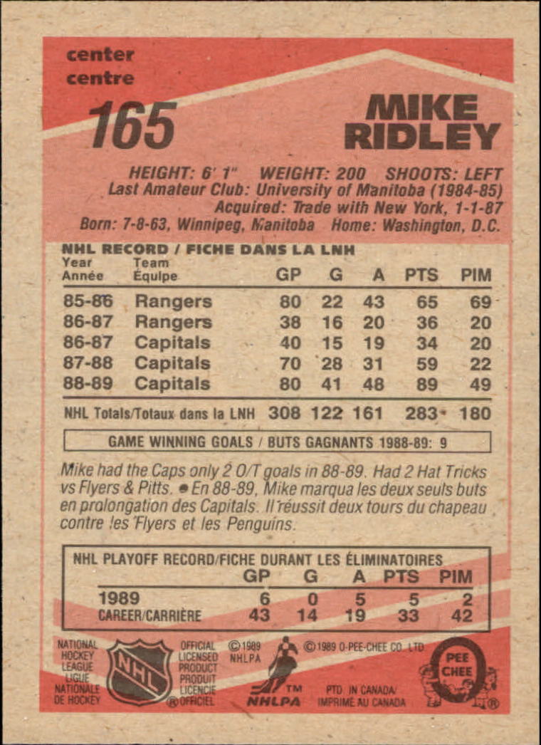 1989/1990 O-Pee-Chee Hockey Part 1 Main Set Cards #1 - #165 Rookies and Veterans - Picture 327 of 327