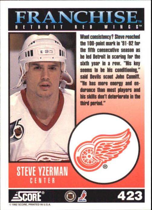  1991-92 Score & Rookie Traded Detroit Red Wings Team Set with 3 Sergei  Fedorov & 2 Steve Yzerman - 31 NHL Cards : Collectibles & Fine Art