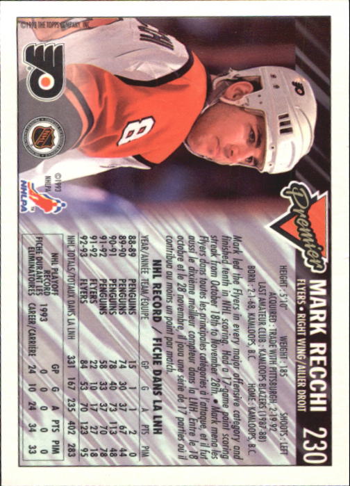 1993-94 O-Pee-Chee Premier - #310 Eric Lindros