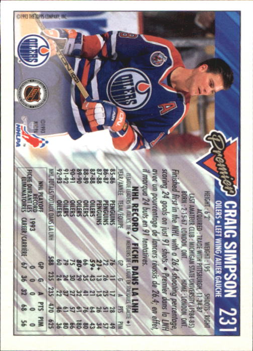 1993-94 O-Pee-Chee Premier - #310 Eric Lindros