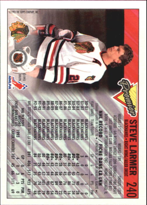 1993-94 O-Pee-Chee Premier - #310 Eric Lindros