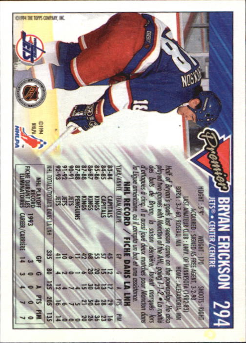 1993-94 O-Pee-Chee Premier - #310 Eric Lindros