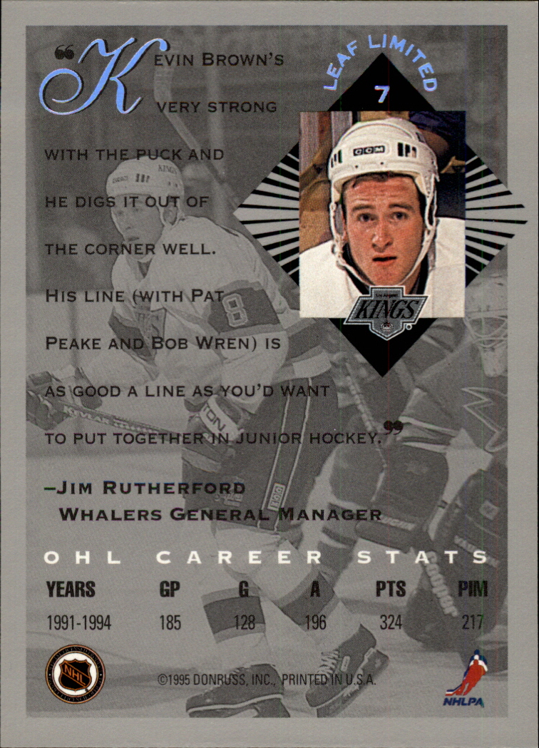 1994-95 Leaf Limited - #46 Kevin Stevens