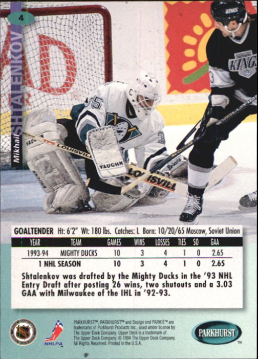 B0740- 1994-95 Parkhurst Hk Card #s 1-200 +Rookies -You Pick- 15+ FREE US SHIP - Picture 9 of 383