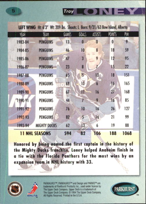 B0740- 1994-95 Parkhurst Hk Card #s 1-200 +Rookies -You Pick- 15+ FREE US SHIP - Picture 11 of 383