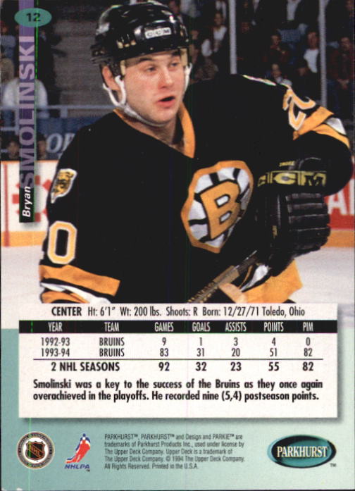 B0740- 1994-95 Parkhurst Hk Card #s 1-200 +Rookies -You Pick- 15+ FREE US SHIP - Picture 25 of 383