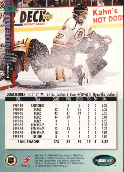 B0740- 1994-95 Parkhurst Hk Card #s 1-200 +Rookies -You Pick- 15+ FREE US SHIP - Picture 29 of 383