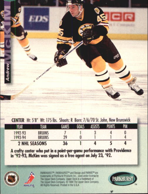 B0740- 1994-95 Parkhurst Hk Card #s 1-200 +Rookies -You Pick- 15+ FREE US SHIP - Picture 33 of 383