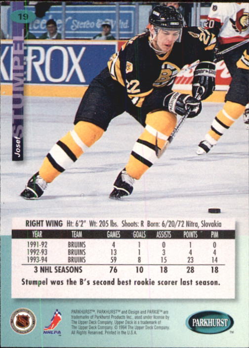 B0740- 1994-95 Parkhurst Hk Card #s 1-200 +Rookies -You Pick- 15+ FREE US SHIP - Picture 39 of 383