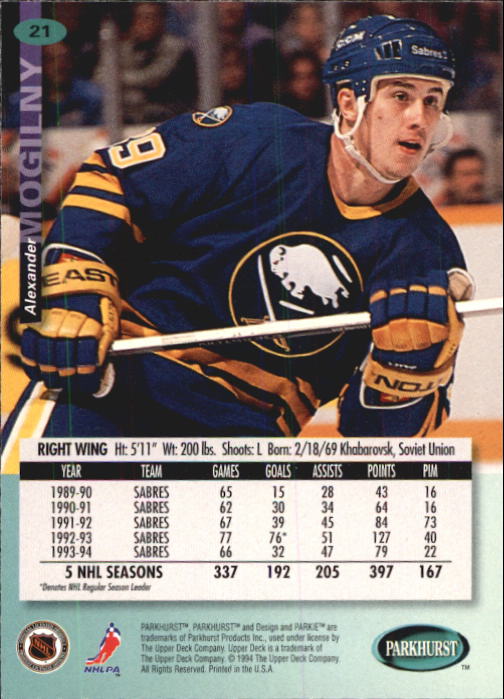 B0740- 1994-95 Parkhurst Hk Card #s 1-200 +Rookies -You Pick- 15+ FREE US SHIP - Picture 43 of 383