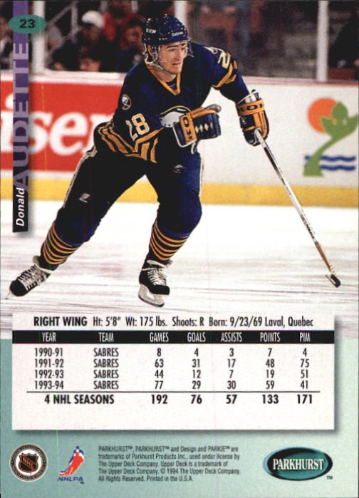 B0740- 1994-95 Parkhurst Hk Card #s 1-200 +Rookies -You Pick- 15+ FREE US SHIP - Picture 47 of 383