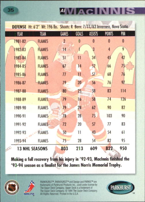 B0740- 1994-95 Parkhurst Hk Card #s 1-200 +Rookies -You Pick- 15+ FREE US SHIP - Picture 69 of 383