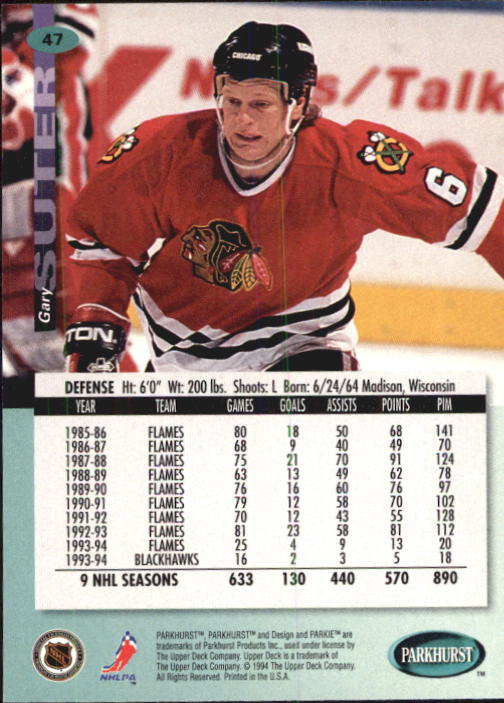 B0740- 1994-95 Parkhurst Hk Card #s 1-200 +Rookies -You Pick- 15+ FREE US SHIP - Picture 91 of 383