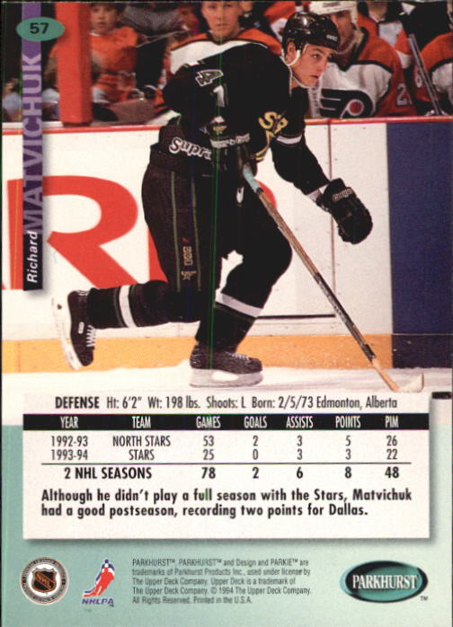 B0740- 1994-95 Parkhurst Hk Card #s 1-200 +Rookies -You Pick- 15+ FREE US SHIP - Picture 109 of 383