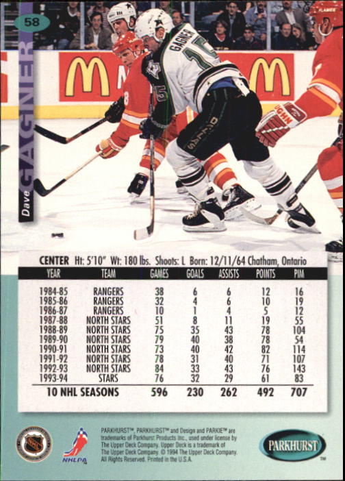 B0740- 1994-95 Parkhurst Hk Card #s 1-200 +Rookies -You Pick- 15+ FREE US SHIP - Picture 111 of 383