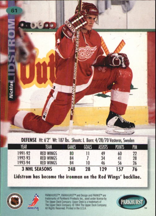 B0740- 1994-95 Parkhurst Hk Card #s 1-200 +Rookies -You Pick- 15+ FREE US SHIP - Picture 117 of 383