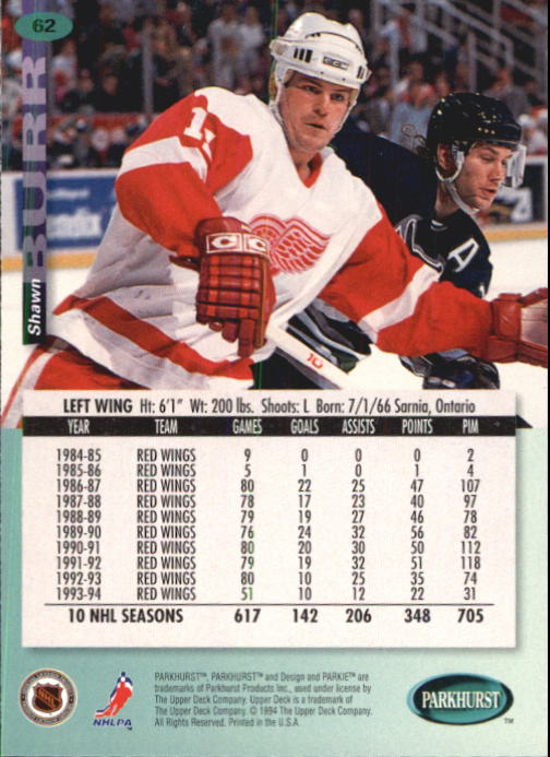 B0740- 1994-95 Parkhurst Hk Card #s 1-200 +Rookies -You Pick- 15+ FREE US SHIP - Picture 119 of 383