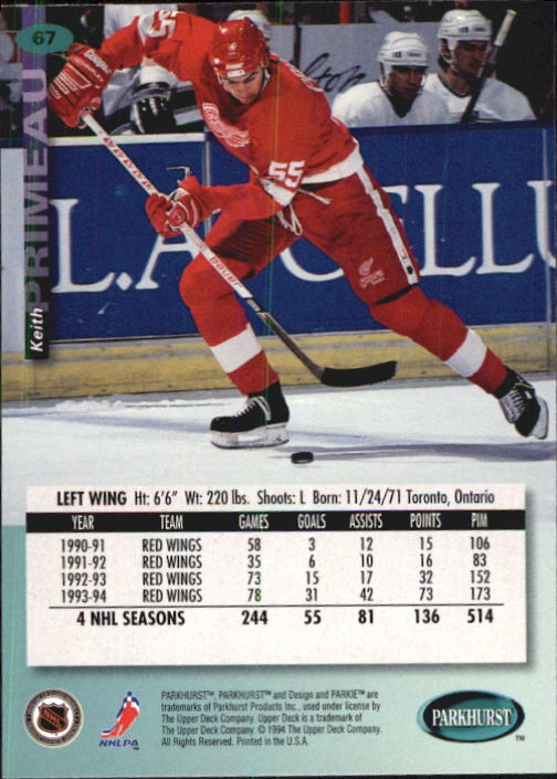 B0740- 1994-95 Parkhurst Hk Card #s 1-200 +Rookies -You Pick- 15+ FREE US SHIP - Picture 129 of 383