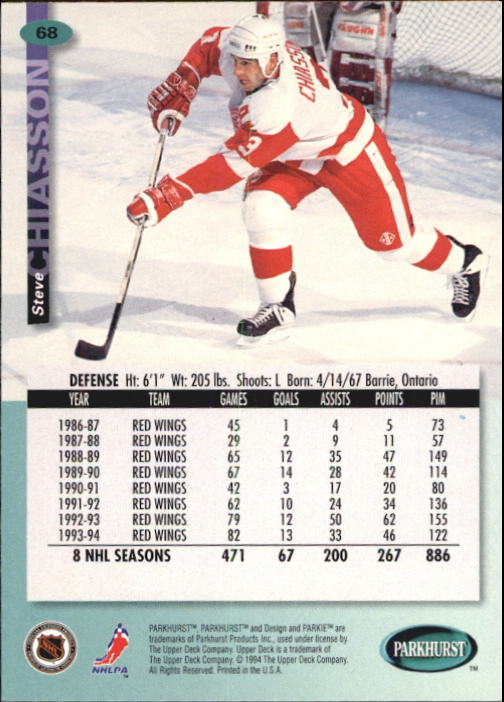 B0740- 1994-95 Parkhurst Hk Card #s 1-200 +Rookies -You Pick- 15+ FREE US SHIP - Picture 131 of 383