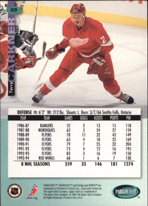 B0740- 1994-95 Parkhurst Hk Card #s 1-200 +Rookies -You Pick- 15+ FREE US SHIP - Picture 133 of 383