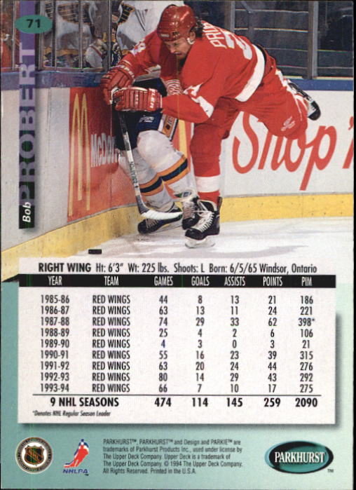B0740- 1994-95 Parkhurst Hk Card #s 1-200 +Rookies -You Pick- 15+ FREE US SHIP - Picture 137 of 383