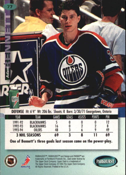 B0740- 1994-95 Parkhurst Hk Card #s 1-200 +Rookies -You Pick- 15+ FREE US SHIP - Picture 149 of 383