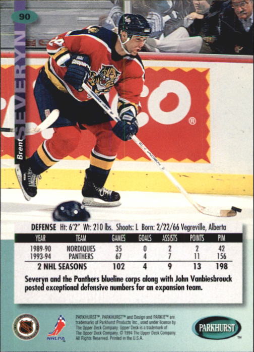 B0740- 1994-95 Parkhurst Hk Card #s 1-200 +Rookies -You Pick- 15+ FREE US SHIP - Picture 175 of 383