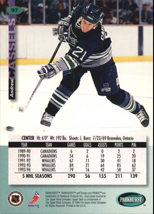 B0740- 1994-95 Parkhurst Hk Card #s 1-200 +Rookies -You Pick- 15+ FREE US SHIP - Picture 187 of 383