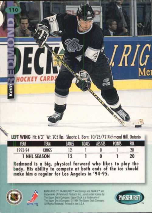 B0740- 1994-95 Parkhurst Hk Card #s 1-200 +Rookies -You Pick- 15+ FREE US SHIP - Picture 211 of 383