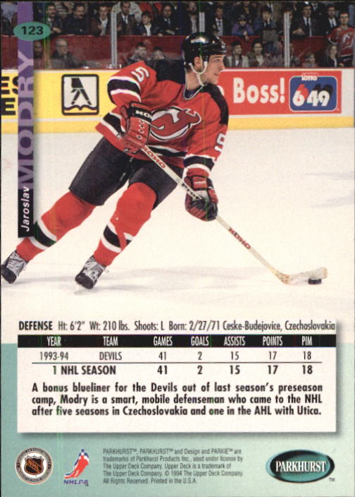 B0740- 1994-95 Parkhurst Hk Card #s 1-200 +Rookies -You Pick- 15+ FREE US SHIP - Picture 233 of 383