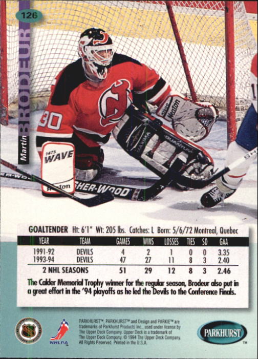 B0740- 1994-95 Parkhurst Hk Card #s 1-200 +Rookies -You Pick- 15+ FREE US SHIP - Picture 239 of 383