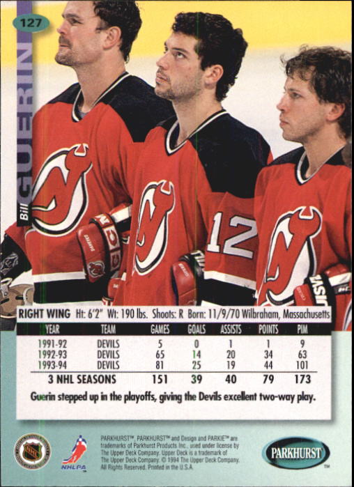 B0740- 1994-95 Parkhurst Hk Card #s 1-200 +Rookies -You Pick- 15+ FREE US SHIP - Picture 241 of 383