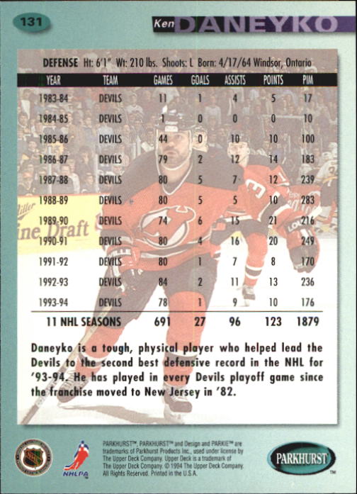 B0740- 1994-95 Parkhurst Hk Card #s 1-200 +Rookies -You Pick- 15+ FREE US SHIP - Picture 249 of 383