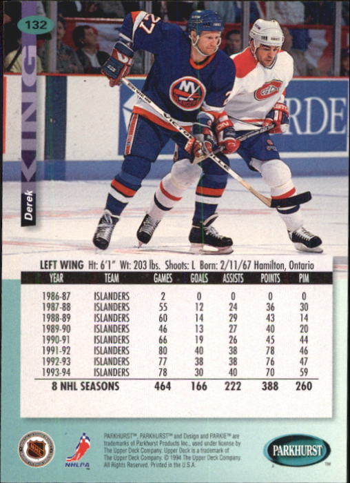 B0740- 1994-95 Parkhurst Hk Card #s 1-200 +Rookies -You Pick- 15+ FREE US SHIP - Picture 251 of 383