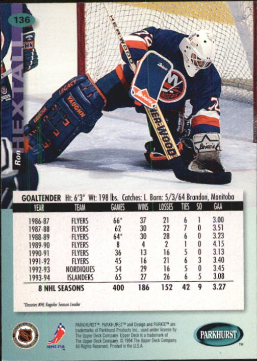 B0740- 1994-95 Parkhurst Hk Card #s 1-200 +Rookies -You Pick- 15+ FREE US SHIP - Picture 259 of 383