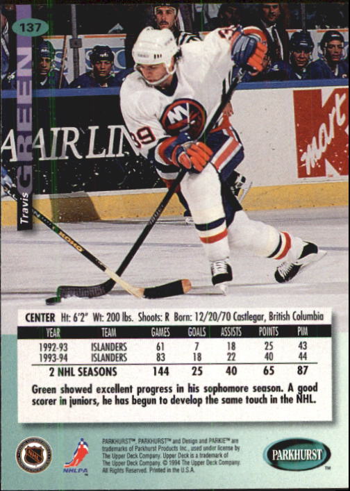 B0740- 1994-95 Parkhurst Hk Card #s 1-200 +Rookies -You Pick- 15+ FREE US SHIP - Picture 261 of 383