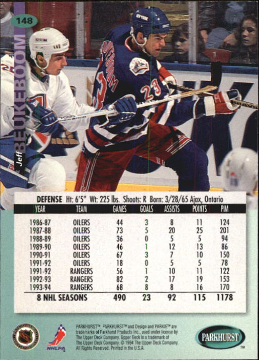 B0740- 1994-95 Parkhurst Hk Card #s 1-200 +Rookies -You Pick- 15+ FREE US SHIP - Picture 283 of 383