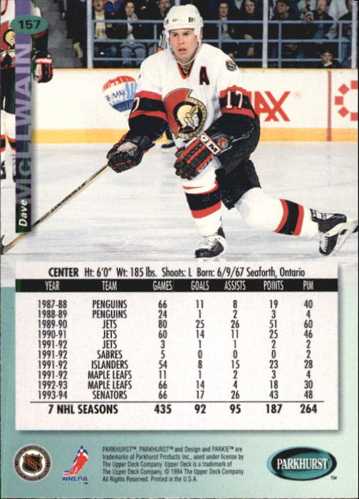 B0740- 1994-95 Parkhurst Hk Card #s 1-200 +Rookies -You Pick- 15+ FREE US SHIP - Picture 299 of 383