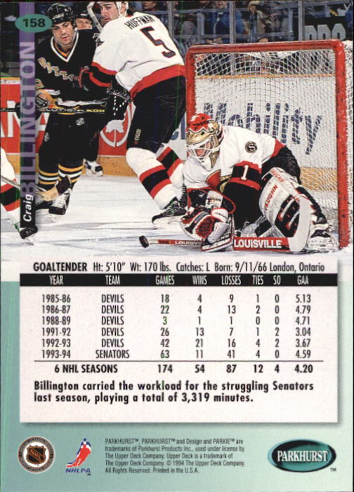 B0740- 1994-95 Parkhurst Hk Card #s 1-200 +Rookies -You Pick- 15+ FREE US SHIP - Picture 301 of 383