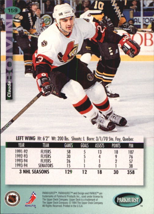 B0740- 1994-95 Parkhurst Hk Card #s 1-200 +Rookies -You Pick- 15+ FREE US SHIP - Picture 303 of 383